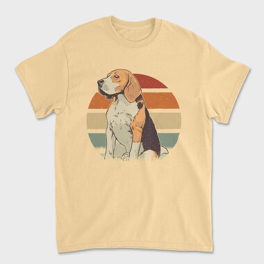 Tricou Barbati (Unisex), Beagle Sunset