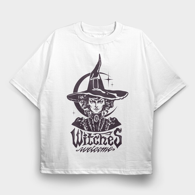 Witches Welcome, Tricou Oversize Barbati (Unisex)