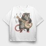 Possum Banjo, Tricou Oversize Barbati (Unisex)