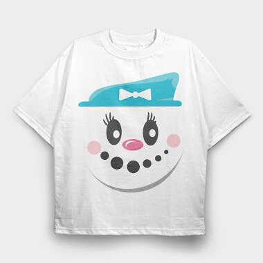 Snow Man Face 3, Tricou Oversize Barbati (Unisex)