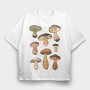 Poster Mushrooms, Tricou Oversize Barbati (Unisex)