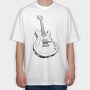 Guitar Draw, Tricou Oversize Barbati (Unisex)