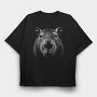 Capybara Monochrome, Tricou Oversize Barbati (Unisex)