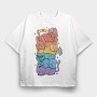 Pride Stack of Cats, Tricou Oversize Barbati (Unisex)