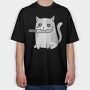 Psycho Cat, Tricou Oversize Barbati (Unisex)