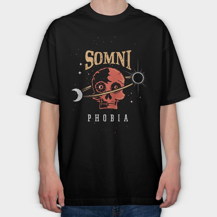 Somni Phobia, Tricou Oversize Barbati (Unisex)