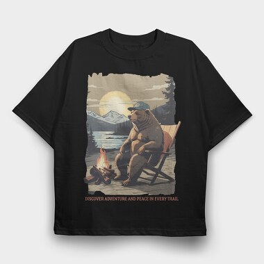 Discover Adventure and Peace in Every Trail, Tricou Oversize Barbati (Unisex)