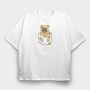 Pug in Pocket, Tricou Oversize Barbati (Unisex)