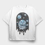 Space Cat Planets, Tricou Oversize Barbati (Unisex)