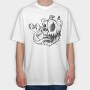 Pumpkin Trippy Monochrome, Tricou Oversize Barbati (Unisex)
