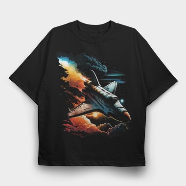 Space Shuttle Colorful, Tricou Oversize Barbati (Unisex)