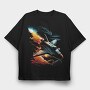 Space Shuttle Colorful, Tricou Oversize Barbati (Unisex)