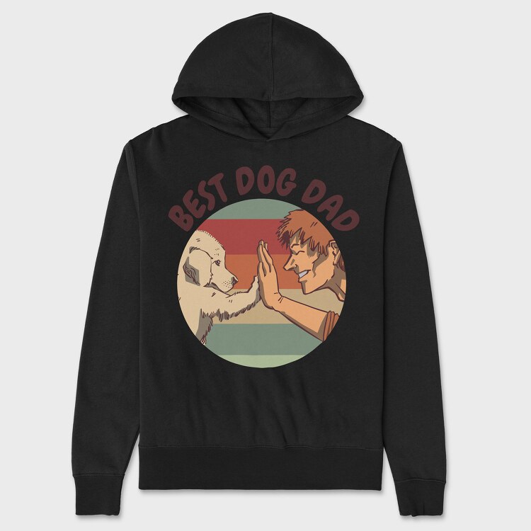 Best Dog Dad, Hanorac Oversize Barbati (Unisex)