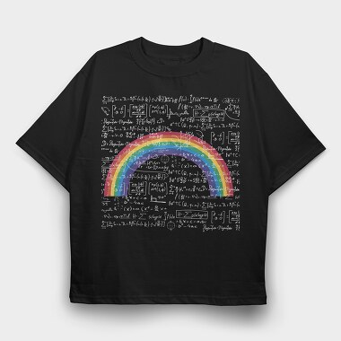 Maths Rainbow, Tricou Oversize Barbati (Unisex)