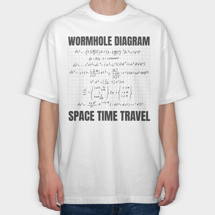 Wormhole Diagram, Tricou Oversize Barbati (Unisex)