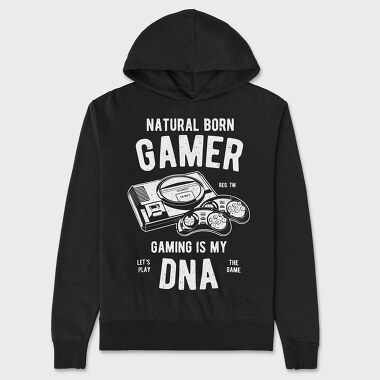 Natural Born Gamer, Hanorac Oversize Barbati (Unisex)