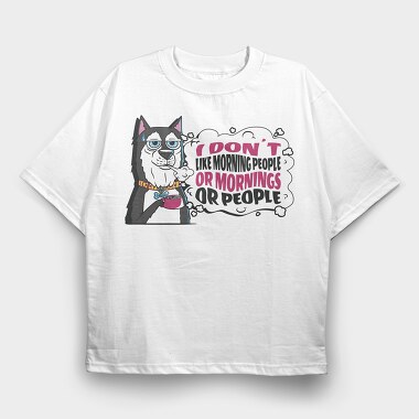 Dog Hates Everything, Tricou Oversize Barbati (Unisex)