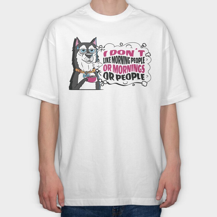 Dog Hates Everything, Tricou Oversize Barbati (Unisex)