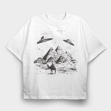 Pyramid Ufo, Tricou Oversize Barbati (Unisex)