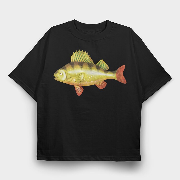 Yellow Perch, Tricou Oversize Barbati (Unisex)