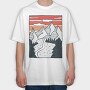 Hand Drawn Valley, Tricou Oversize Barbati (Unisex)