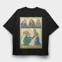 Medieval Illustration, Tricou Oversize Barbati (Unisex)