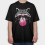Raccoon Bubblegum, Tricou Oversize Barbati (Unisex)