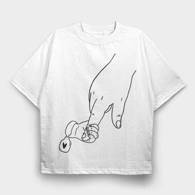 Hands Holding Baby, Tricou Oversize Barbati (Unisex)