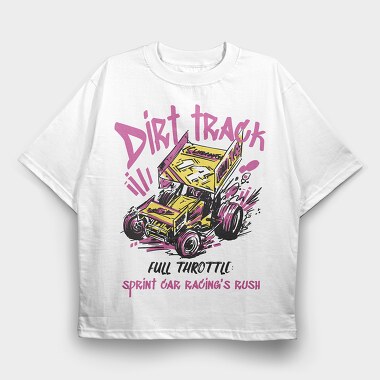 Sprint Car, Tricou Oversize Barbati (Unisex)
