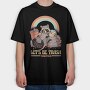 Raccoon Possum Garbage Rainbow, Tricou Oversize Barbati (Unisex)