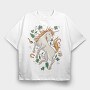 St Patricks Unicorn, Tricou Oversize Barbati (Unisex)