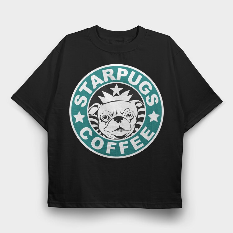 Starpugs Coffee, Tricou Oversize Barbati (Unisex)