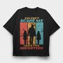 You Cant Scare Me I Have Two Daughters Silhouette, Tricou Oversize Barbati (Unisex)