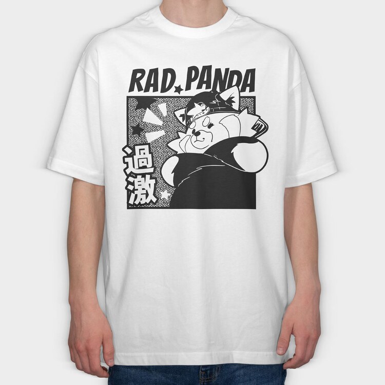 Rad Panda, Tricou Oversize Barbati (Unisex)