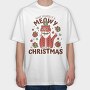 Meowy Christmas, Tricou Oversize Barbati (Unisex)