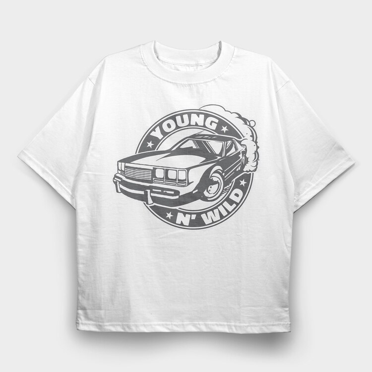 Young N Wild Car, Tricou Oversize Barbati (Unisex)