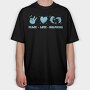 Heart Dolphin, Tricou Oversize Barbati (Unisex)