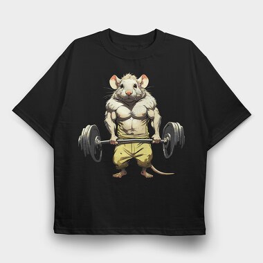 Rat Dead Lift, Tricou Oversize Barbati (Unisex)