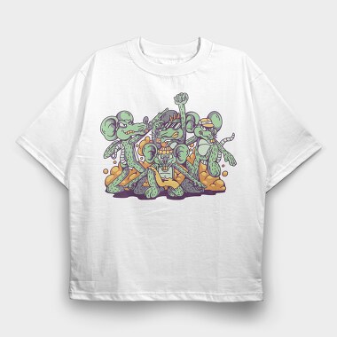 Rat Gang, Tricou Oversize Barbati (Unisex)