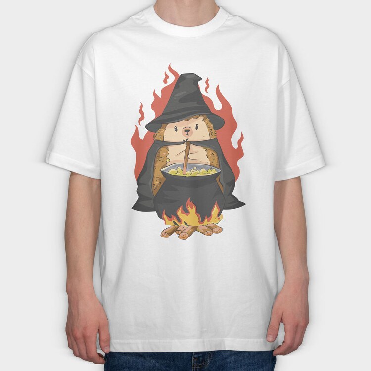 Hedgehog Halloween, Tricou Oversize Barbati (Unisex)