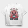 Mini Baphomet Coffee, Tricou Oversize Barbati (Unisex)
