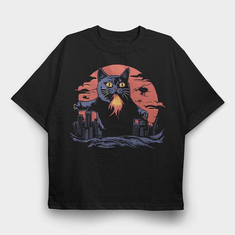 Cat Monster Parody, Tricou Oversize Barbati (Unisex)
