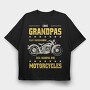 Real Graandpas Ride Motorcycles, Tricou Oversize Barbati (Unisex)