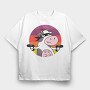 Cow Cartoon, Tricou Oversize Barbati (Unisex)