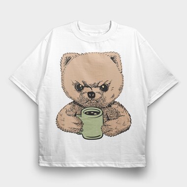 Angry Pomeranian, Tricou Oversize Barbati (Unisex)
