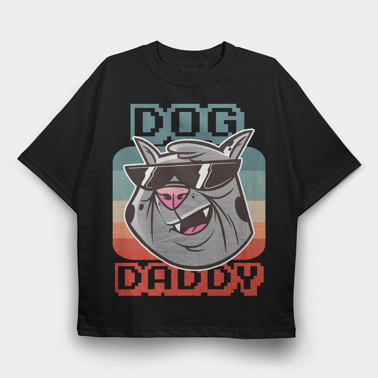 Dog daddy, Tricou Oversize Barbati (Unisex)