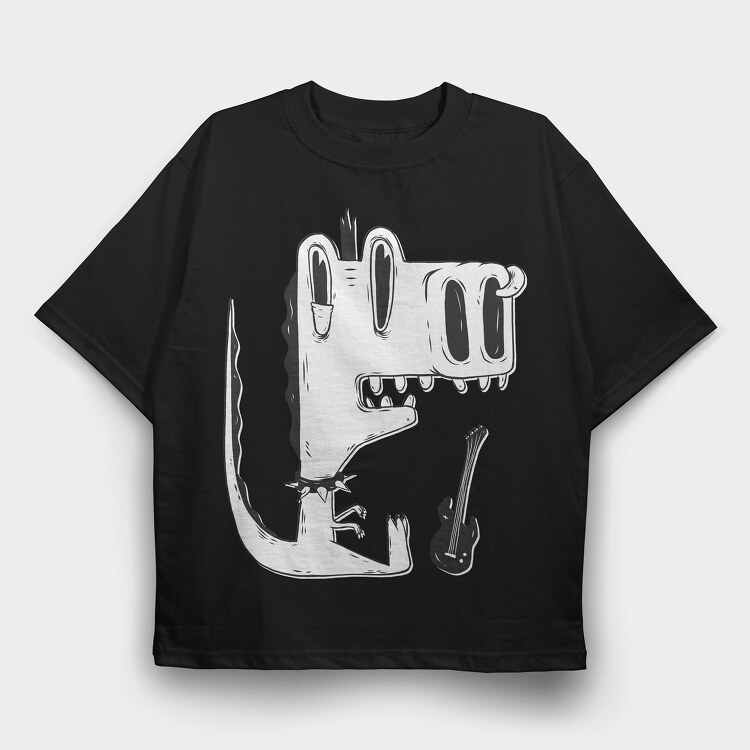 Trex Guitar, Tricou Oversize Barbati (Unisex)