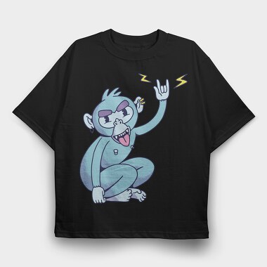 Rock Monkey, Tricou Oversize Barbati (Unisex)