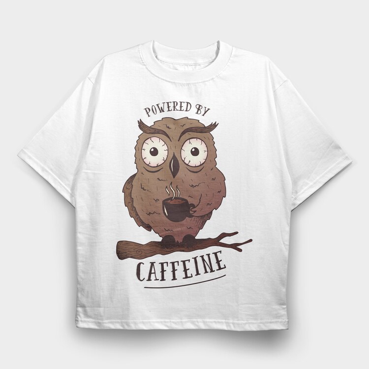 Caffeine, Tricou Oversize Barbati (Unisex)