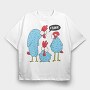 Crazy Chicken, Tricou Oversize Barbati (Unisex)